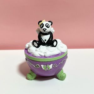 Vintage Y2K 2000s mcbling Claire’s angel panda trinket box